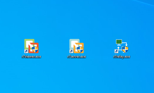 After successful installation, 3 icons appear